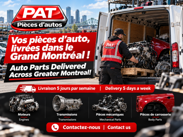 🚚 Vos pièces d’auto, livrées dans le Grand Montréal !